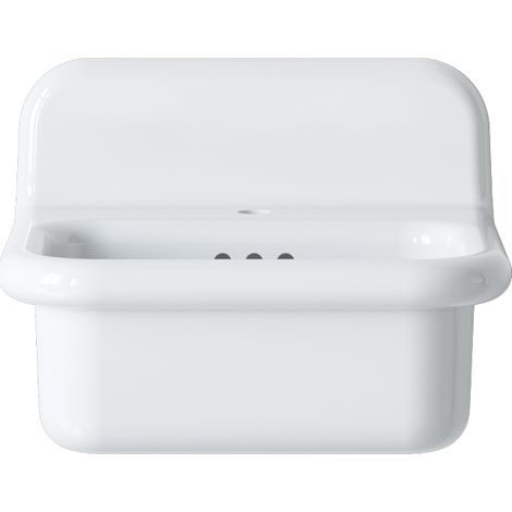 Lavabo rétro en céramique 50 cm - True Colors Lite - Arrondi - Blanc