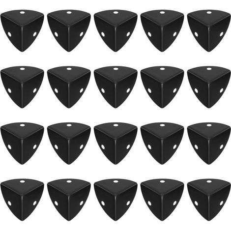 20 Pcs Noir Protection Coin de Table en Métal, Protection Angle Metal, Protecteurs d'angle en Métal, Protection Coin Meuble en Métal (1/4)