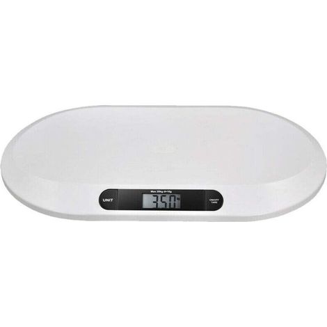 Pèse-bébé - Jusqu'à 20 kg - Balance numérique électronique pour petits enfants/chiots/chats - Avec écran LCD et fonction tare, (1/5)