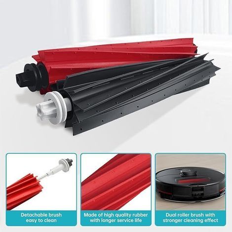 Pièces de rechange pour aspirateur Roborock S8 Pro Ultra : 1 brosse principale, 4 filtres, 6 brosses latérales (1/2)