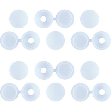 50 Pièces Charnière Bouchon à Vis en Plastique, M5/M6 Blanc Couvercle Décoratif à Vis, Cache-vis Pliable et Encliquetable, pour Les Murs, Les Armoires (1/5)