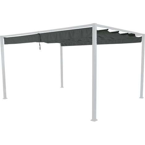 Toit Anthracite pour tonnelle 4 x 3 m polypropylène