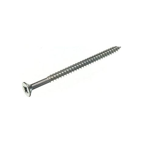 Lot de 100 vis à bois à double filetage BZP en acier plaqué zinc 25,4 x 7,6 cm (1/2)