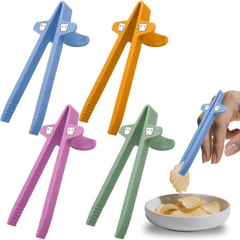 Lot de 4 baguettes pour gamers attrape-snacks et chips en paille de blé réutilisables antidérapantes taille unique pour bureau (1/5)