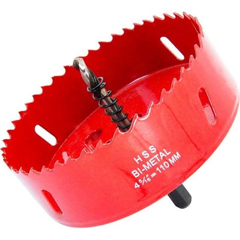 Foret à scie cloche HSS avec mandrin pour bois et métal (4-5/16" (110 mm) (1/5)