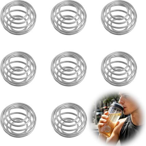 billes de mélange en acier inoxydable pour shakers à protéines et boissons mélangées, mélange rapide et homogène de poudres, smoothies, milkshakes, cocktails et compléments sportifs (1/5)