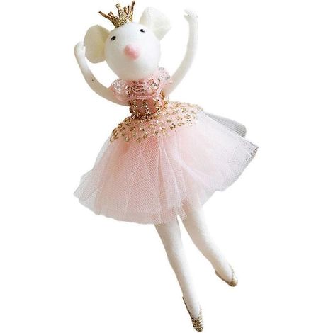 Poupée Souris Ballet Décorations de Noël Figurines Mignonnes de Noël Type A (1/5)