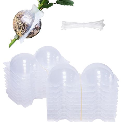 20pcs Boule De Marcottage, Kit Germination Transparent, Serre Pour Semis, Bouturage Plante Intérieur Extérieur