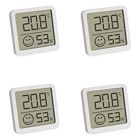 Termo higrómetro digital TFA 4 piezas blanco compacto (1/5)