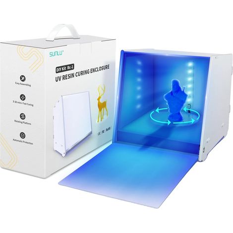 Boîte de durcissement de résine, LED UV haute puissance, contrôle intelligent du minuteur, Prise EU (1/2)