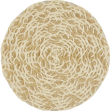 Jute-Telleruntersetzer, beige, 38 cm, rund (1/4)