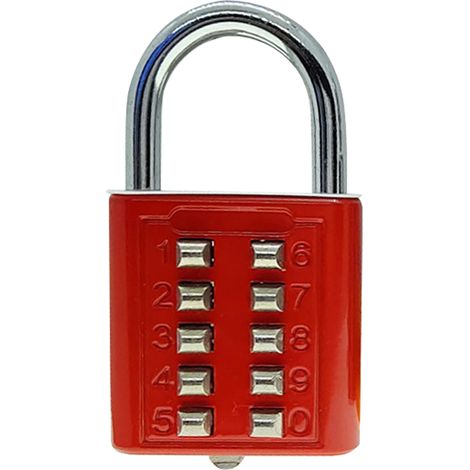 Coffre à voyage Ortviai Serrure à combinaison fixe 329 Zinc avec boutons rouges