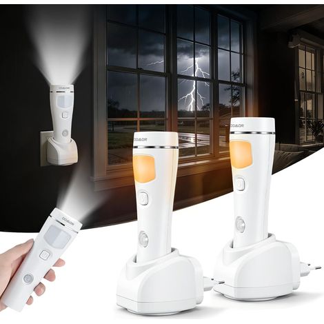 Veilleuse Rechargeable Lampe LED Detecteur de Mouvement Interieur 6000K Spot Eclairage Detection Automatique pour Couloir, Escalier, Toilettes, Chambre, Cuisine (2 Pack) (1/5)