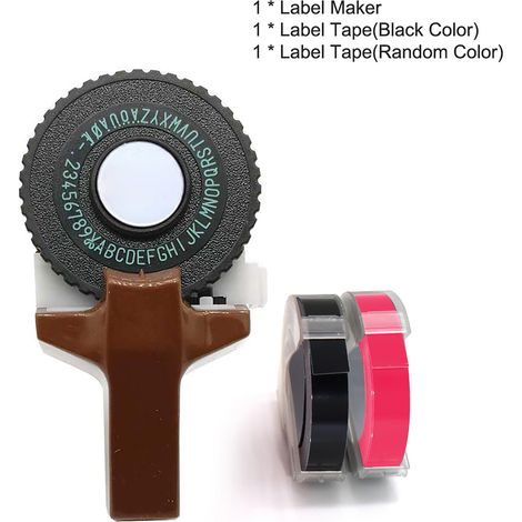 Mini fabricant d'étiquettes manuel Portable, bricolage, gaufrage 3D, imprimante, machine à écrire avec bandes en plastique PVC 9mm, Machine à écrire (1/5)
