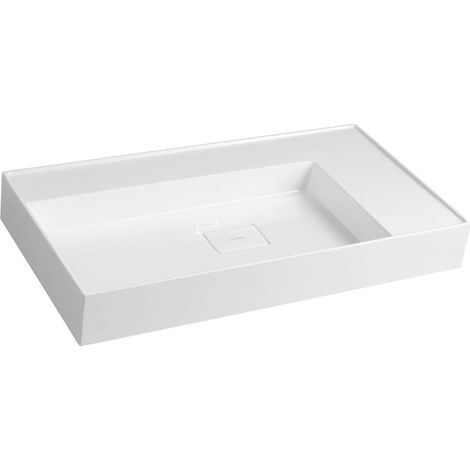 Sapho Godiva - Waschbecken 83x44 cm, ohne Überlauf, ohne Armaturenloch, weiß GU083L-0 (1/5)