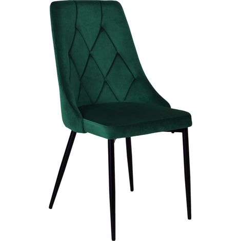 Fauteuil Lincoln en velours vert foncé (1/5)