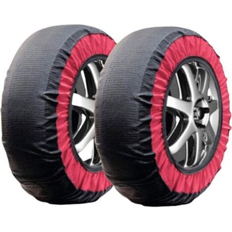 2 pz calze da neve catene in tessuto auto ruote pneumatici XL omologate EN 16662-1  595lb (1/3)