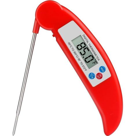 Food Thermometer, Ultra Fast Cooking Thermometer, Portable Digital Instant Read Meat Thermometer with Long Probe, Best for Cooking and Grilling, Water, Milk (1/5)