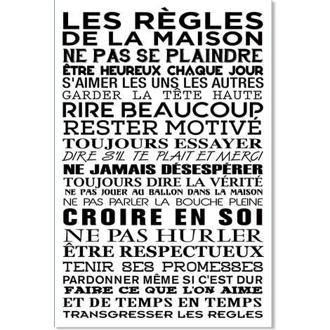 Affiche cuisine, Les règles de la maison 2 - 40x60cm - made in France