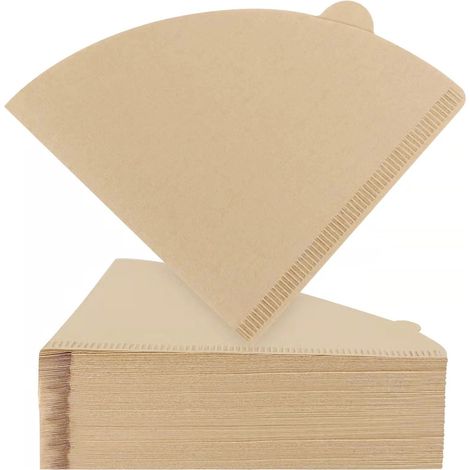 Filtre à Café - Filtre Papier Conique Non Blanchi - Pour Drippers et Machines à Café Filtré - 100 Pièces (1/5)