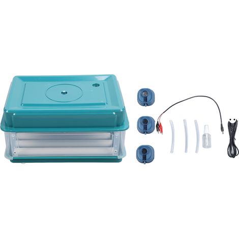 Contrôleur d'incubateur d'œufs, lumière LED, retournement automatique de l'humidité, prise ue verte, 220V, 24 œufs (1/5)