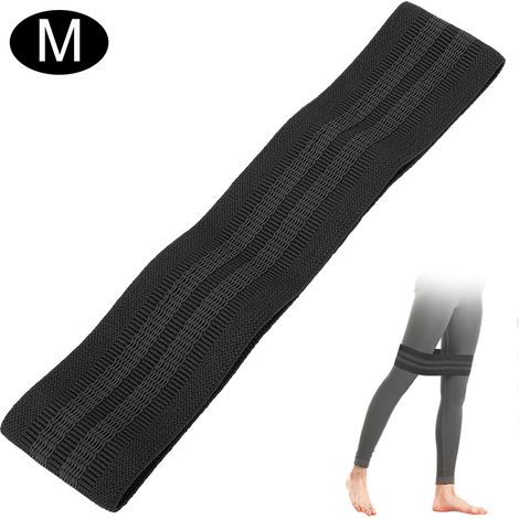 Sangle de Résistance en Latex Antidérapant pour Squat Profond, Yoga et Fitness - Équipement d'Entraînement pour Jambes et Fessiers - Noir (1/5)