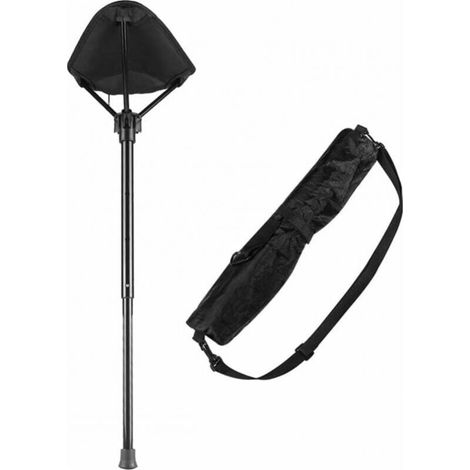 Tabouret de jardin pliant léger réglable en hauteur – Capacité 125 kg – Sac de rangement inclus – Pour camping et pêche (1/5)