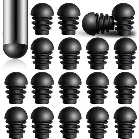 (24 pezzi) Tappi terminali rotondi con inserti in tubo di plastica da 15,8 mm di diametro esterno, tappi terminali per gambe di sedie, protezioni per tappi terminali in plastica (1/5)