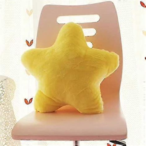Coussin décoratif en peluche en forme d'étoile, jaune - Excellence (1/5)