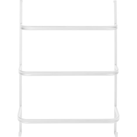 Wenko Portasciugamani MOD. Irpinia arredo Bagno Appeso Porta Doccia Pratico portasciugamani in Metallo Bianco per Battuta 2-4 cm 54,5 x 77,5 x 21,5 cm (1/5)