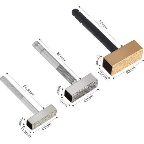Set aus 3 Schleifscheibenrichtwerkzeugen, Abrichtwerkzeug und Diamantschleifscheibe (1/4)