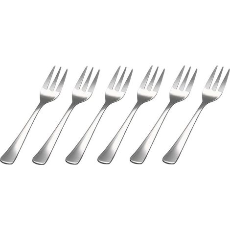 Lot de 6 fourchettes à gâteau en acier inoxydable