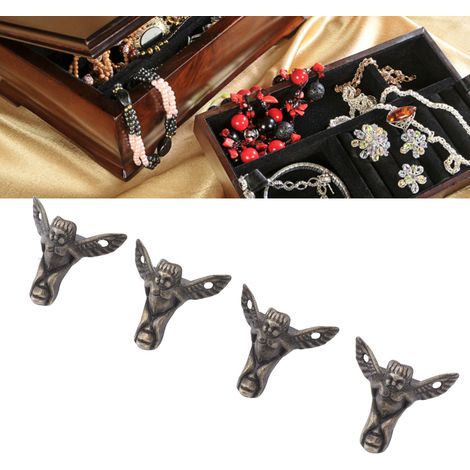 Patas decorativas de zinc para joyeros Joyeros vintage 20 patas metálicas de 2,5 cm, tornillos incluidos (1/5)