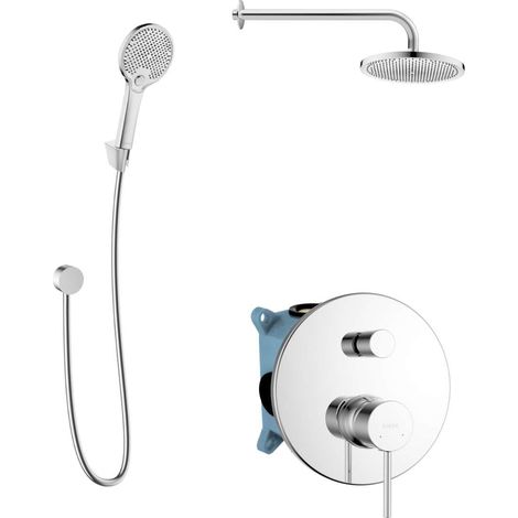 kielle Oudee - Set de douche avec mitigeur encastré, 2 sorties, avec accessoires EcoSpare et corps d’encastrement, chrome 20602SP100 (1/5)