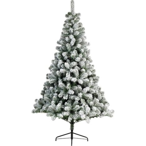 Árbol de Navidad de pino cubierto de nieve cm 117 x 180 h (1/2)