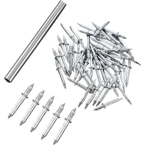 Clous à double tête avec adaptateur - paquet de 100 (1/5)