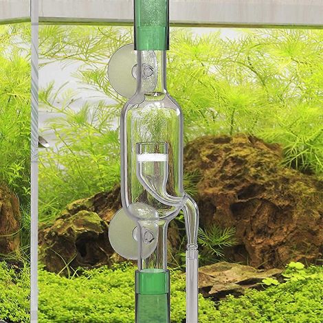 Diffuseur de CO2 en verre avec ventouses, accessoires pour aquarium, diamètre 13 mm 17 mm-L- (1/4)