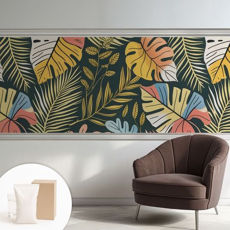 Carta Da Parati - Mural - Con Sala Da Pranzo - Camera Da Letto - Cameretta - Con Colla Gratuita Energia tropicale 250x104 cm (1/5)