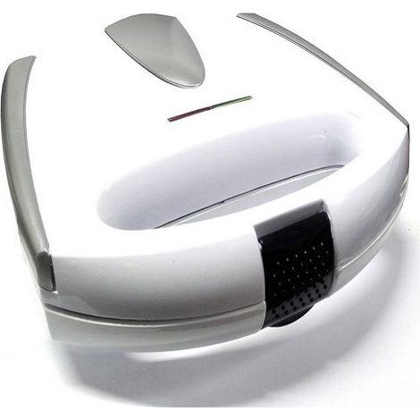 TrAdE Shop Traesio - Tostiera Elettrica Da 750w Macchina Piastra Per Fare Sandwich Toast 3708 Doppio - (1/3)