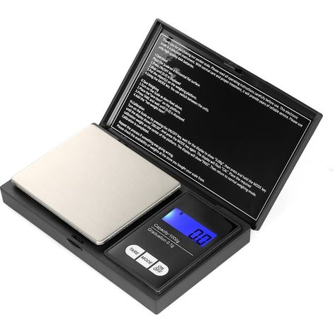 Balance numérique portable 1000g/0,1g Balance à or de haute précision Balance à bijoux avec 7 unités Mini balance électronique de poche avec rétroéclairage Balance à poudre (1/5)