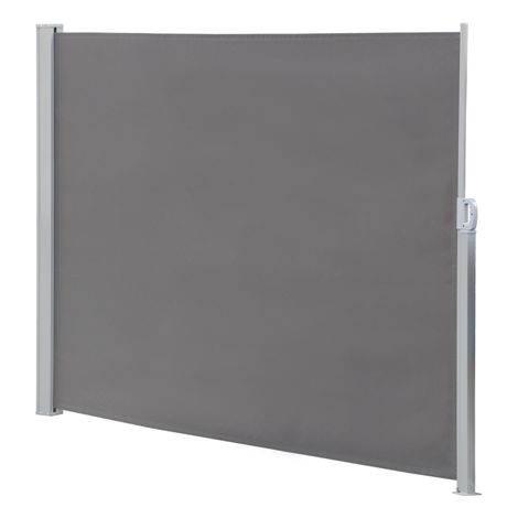 Melko Seitenmarkise Balkonmarkise Markise Windschutz Seitenrollo Sichtschutzwand Sonnenschutz Seitenwand Sichtschutz Balkon Rollo - 160x300CM anthrazit (1/5)
