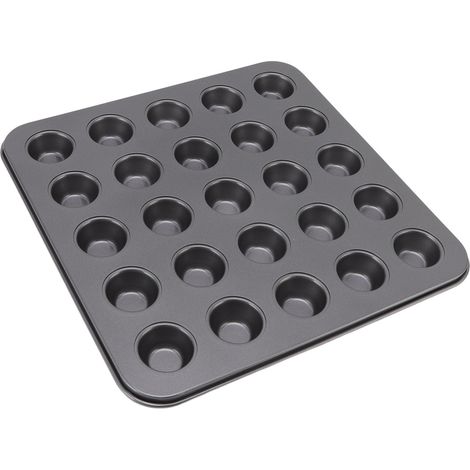 Mini-Muffinform mit 25 Mulden, antihaftbeschichtetes Backblech für Mini-Kuchen und Gebäck (1/5)