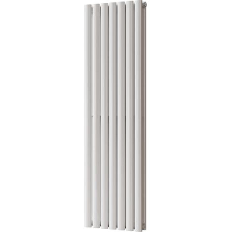 Omeara - White Vertical Radiator H1400mm x W406mm Double Panel