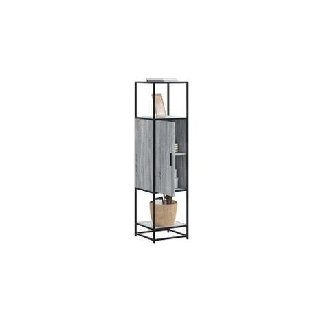 Buffet haut sonoma gris 35,5x35x139 bois d'ingénierie métal (1/5)
