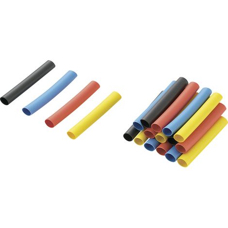 TRU COMPONENTS 1571320 Schrumpfschlauchsortiment Bunt 4.80 mm 2.40 mm Schrumpfrate:2:1 40 St.