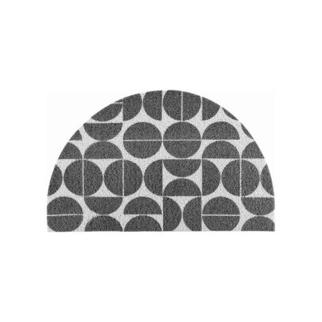 Tapis d'entrée Demi-Lune imprimé demi cercle "Cosmix" - Gris - 45 x 75 cm - Livraison gratuite (1/3)