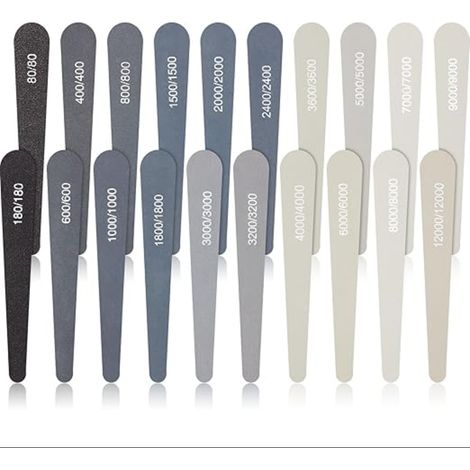 Bâtons de Ponçage pour Modèles en Plastique Bâtons de Polissage Assortiment d'Outils de Métal et Bois Artisanat Amateur Débutant (1/5)