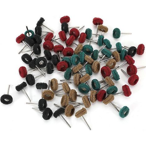Ensemble de 40 disques de polissage abrasifs en nylon pour outil rotatif, couleurs assorties, pour artisans et bricoleurs, finition de surface. (1/5)
