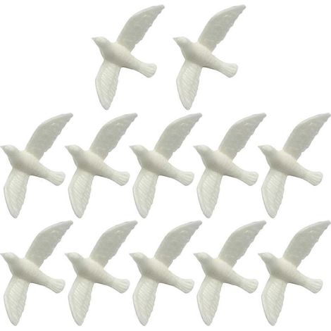 15 figurines de pigeons miniatures pour maison de poupée, jouets pour enfants, décorations d'oiseaux. (1/5)