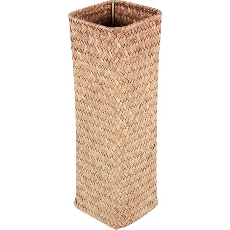 Tlily – Vase en rotin tissé bambou 30 cm – Décoration intérieure marron – Panier multifonctionnel pour fleurs et fruits (1/5)